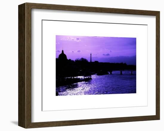 Landscape View of the River Seine and the Eiffel Tower at Sunset - Paris - France - Europe-Philippe Hugonnard-Framed Art Print