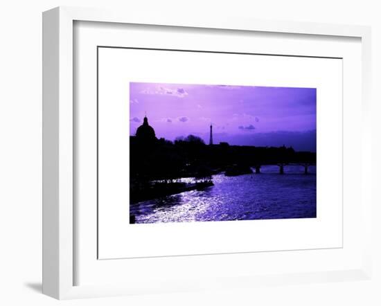 Landscape View of the River Seine and the Eiffel Tower at Sunset - Paris - France - Europe-Philippe Hugonnard-Framed Art Print