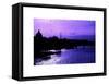 Landscape View of the River Seine and the Eiffel Tower at Sunset - Paris - France - Europe-Philippe Hugonnard-Framed Stretched Canvas