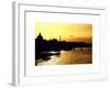 Landscape View of the River Seine and the Eiffel Tower at Sunset - Paris - France - Europe-Philippe Hugonnard-Framed Art Print