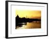 Landscape View of the River Seine and the Eiffel Tower at Sunset - Paris - France - Europe-Philippe Hugonnard-Framed Art Print