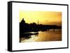 Landscape View of the River Seine and the Eiffel Tower at Sunset - Paris - France - Europe-Philippe Hugonnard-Framed Stretched Canvas