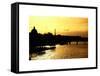 Landscape View of the River Seine and the Eiffel Tower at Sunset - Paris - France - Europe-Philippe Hugonnard-Framed Stretched Canvas