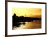 Landscape View of the River Seine and the Eiffel Tower at Sunset - Paris - France - Europe-Philippe Hugonnard-Framed Art Print