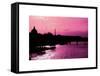 Landscape View of the River Seine and the Eiffel Tower at Sunset - Paris - France - Europe-Philippe Hugonnard-Framed Stretched Canvas