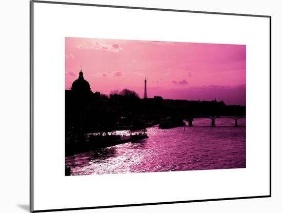 Landscape View of the River Seine and the Eiffel Tower at Sunset - Paris - France - Europe-Philippe Hugonnard-Mounted Art Print