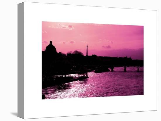 Landscape View of the River Seine and the Eiffel Tower at Sunset - Paris - France - Europe-Philippe Hugonnard-Stretched Canvas