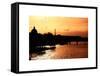 Landscape View of the River Seine and the Eiffel Tower at Sunset - Paris - France - Europe-Philippe Hugonnard-Framed Stretched Canvas