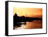 Landscape View of the River Seine and the Eiffel Tower at Sunset - Paris - France - Europe-Philippe Hugonnard-Framed Stretched Canvas