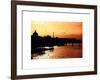 Landscape View of the River Seine and the Eiffel Tower at Sunset - Paris - France - Europe-Philippe Hugonnard-Framed Art Print