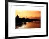 Landscape View of the River Seine and the Eiffel Tower at Sunset - Paris - France - Europe-Philippe Hugonnard-Framed Art Print