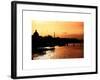 Landscape View of the River Seine and the Eiffel Tower at Sunset - Paris - France - Europe-Philippe Hugonnard-Framed Art Print