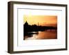 Landscape View of the River Seine and the Eiffel Tower at Sunset - Paris - France - Europe-Philippe Hugonnard-Framed Art Print