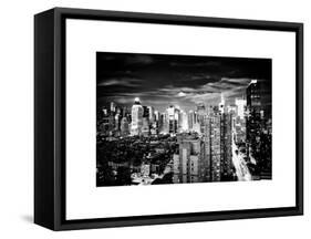 Landscape View of Times Square, Skyscrapers View, Midtown Manhattan, NYC, NYC, White Frame-Philippe Hugonnard-Framed Stretched Canvas