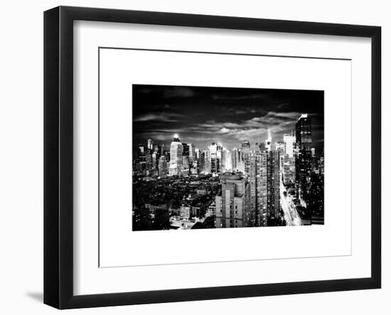 Landscape View of Times Square, Skyscrapers View, Midtown Manhattan, NYC, NYC, White Frame-Philippe Hugonnard-Framed Art Print