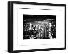 Landscape View of Times Square, Skyscrapers View, Midtown Manhattan, NYC, NYC, White Frame-Philippe Hugonnard-Framed Art Print
