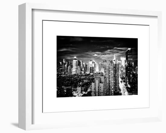 Landscape View of Times Square, Skyscrapers View, Midtown Manhattan, NYC, NYC, White Frame-Philippe Hugonnard-Framed Art Print