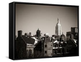 Landscape View with the Empire State Building-Philippe Hugonnard-Framed Stretched Canvas