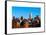 Landscape View with the Empire State Building-Philippe Hugonnard-Framed Stretched Canvas