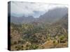 Landscape west of Assomada (Somada). Santiago Island, Cape Verde.-Martin Zwick-Stretched Canvas