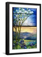 Landscape Window stained glass-Tiffany Studios-Framed Giclee Print