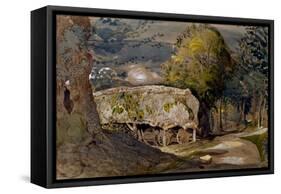 Landscape with a Barn, Shoreham, Kent-Samuel Palmer-Framed Stretched Canvas