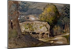 Landscape with a Barn, Shoreham, Kent-Samuel Palmer-Mounted Giclee Print