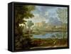 Landscape with a Calm, 1650-1-Nicolas Poussin-Framed Stretched Canvas