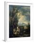 Landscape with a Carthusian Hermit, Perhaps Saint Bruno-Alessandro Magnasco-Framed Art Print