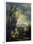 Landscape with a Carthusian Hermit, Perhaps Saint Bruno-Alessandro Magnasco-Framed Art Print