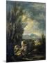 Landscape with a Carthusian Hermit, Perhaps Saint Bruno-Alessandro Magnasco-Mounted Art Print
