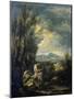 Landscape with a Carthusian Hermit, Perhaps Saint Bruno-Alessandro Magnasco-Mounted Art Print