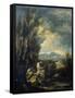 Landscape with a Carthusian Hermit, Perhaps Saint Bruno-Alessandro Magnasco-Framed Stretched Canvas