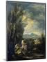 Landscape with a Carthusian Hermit, Perhaps Saint Bruno-Alessandro Magnasco-Mounted Art Print