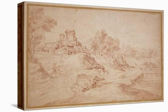 Landscape with a Castle, 1716-18-Jean Antoine Watteau-Stretched Canvas