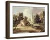 Landscape with a Church, Cottage, Villagers and Animals, C.1771-2-Thomas Gainsborough-Framed Giclee Print