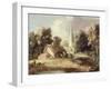 Landscape with a Church, Cottage, Villagers and Animals, C.1771-2-Thomas Gainsborough-Framed Giclee Print