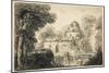 Landscape with a Cottage and Peasants, C. 1770-Jean Baptiste Pillement-Mounted Giclee Print