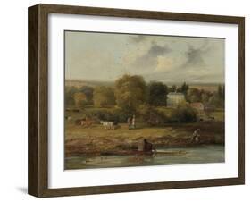 Landscape with a Country House, 1838-John Wilson Carmichael-Framed Giclee Print