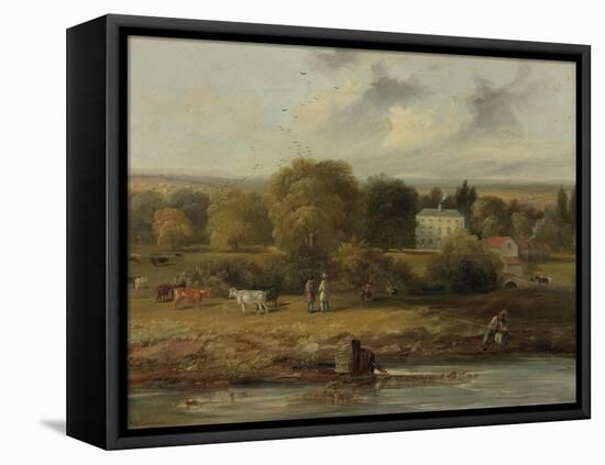 Landscape with a Country House, 1838-John Wilson Carmichael-Framed Stretched Canvas