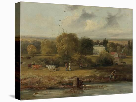 Landscape with a Country House, 1838-John Wilson Carmichael-Stretched Canvas