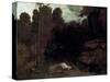 Landscape with a Dead Horse, 1850S-Gustave Courbet-Stretched Canvas