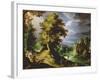 Landscape with a Deer Hunt, 1591-Paul Fischer-Framed Premium Giclee Print