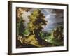 Landscape with a Deer Hunt, 1591-Paul Fischer-Framed Premium Giclee Print