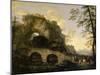 Landscape with a Dilapidated Bridge-Salvator Rosa-Mounted Giclee Print