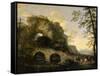 Landscape with a Dilapidated Bridge-Salvator Rosa-Framed Stretched Canvas