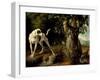 Landscape With a Dog And Partridges-Alexandre Francois Desportes-Framed Giclee Print