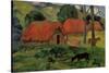 Landscape with a Dog in Front of a Shed, 1892-Paul Gauguin-Stretched Canvas