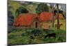 Landscape with a Dog in Front of a Shed, 1892-Paul Gauguin-Mounted Giclee Print