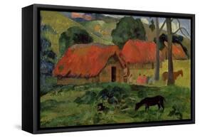 Landscape with a Dog in Front of a Shed, 1892-Paul Gauguin-Framed Stretched Canvas